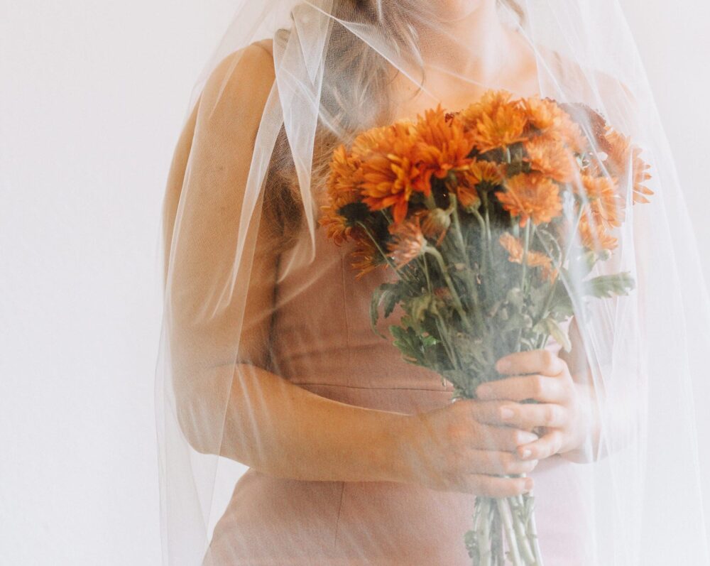 Handmade Tulle Cathedral Wedding Veil With Blusher | 120"