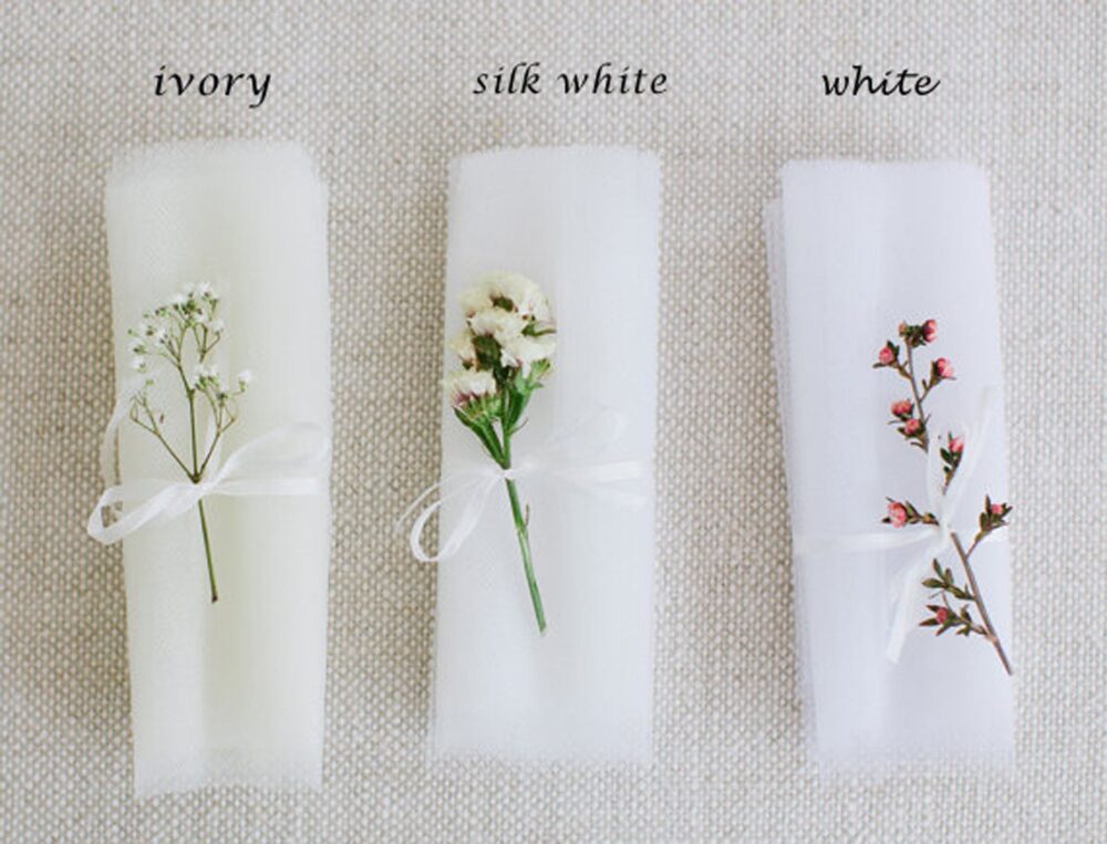 Fabric Samples For Wedding Veil, Gloves