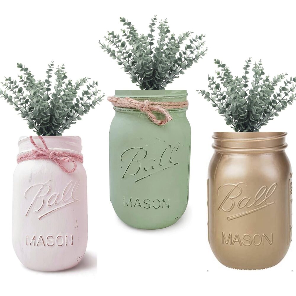 Eucalyptus Centerpiece, Mason Jars, Sage Party, Eucalyptus, Sage Party Decor, Centerpiece, Eucalyptus Decor