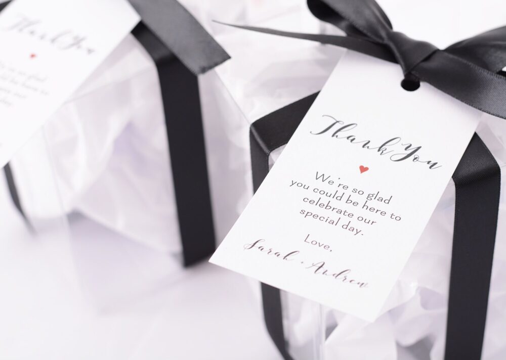 Wedding Gift Tags - Wine Bottle Tags, Favor Box Bag Personalized Hanging