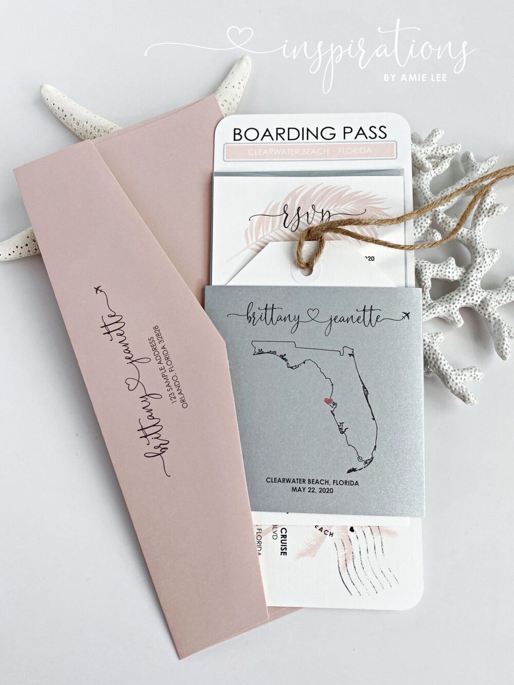 Boarding Pass Wedding Invitations, Destination Wedding, Airplane Ticket, Beach, Travel Theme, Cruise