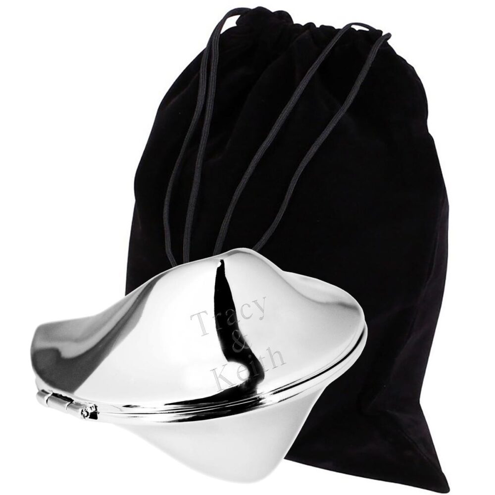 Personalized Silver Asian Fortune Cookie - Custom Wedding Favors Gifts & Chinese Keepsakes For A Wedding, Anniversary