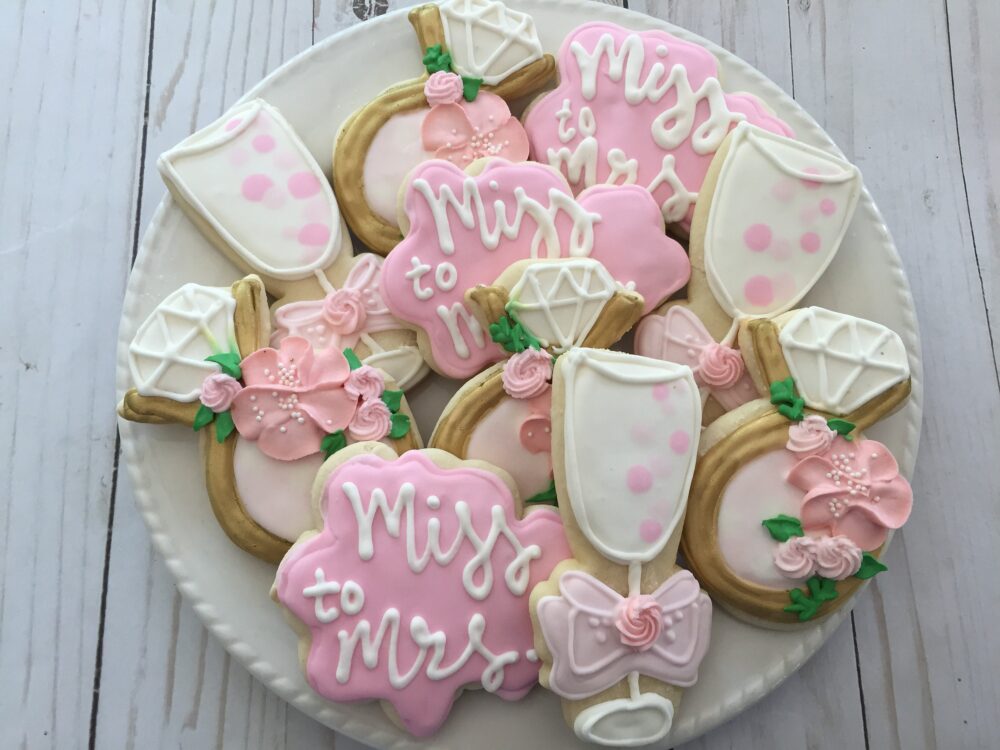 12 Rustic Wedding Cookies - Bridal Shower Favors Engagement Party Favor Sugar Decorated Royal Icing