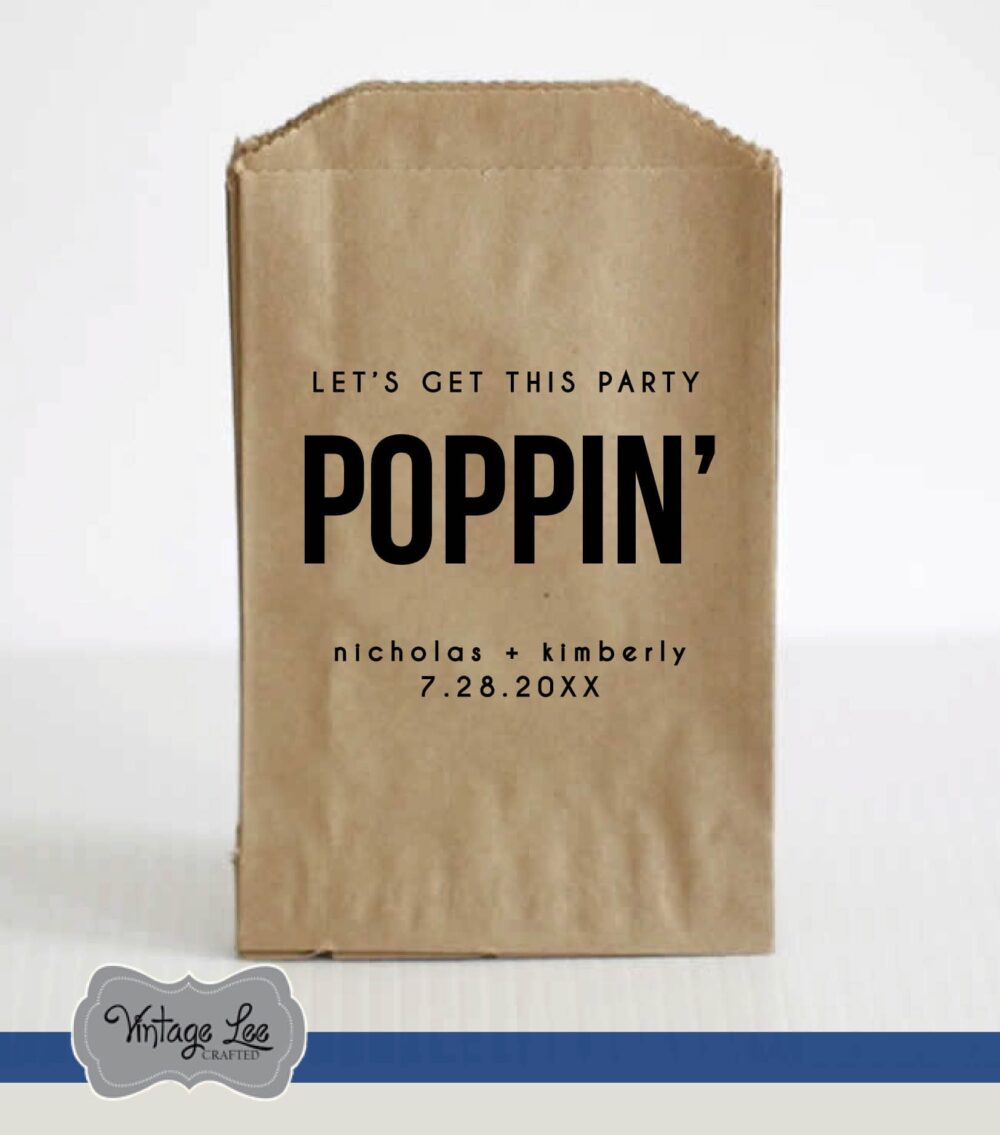 Wedding Favor Bags, Popcorn Favors, Bags For Wedding