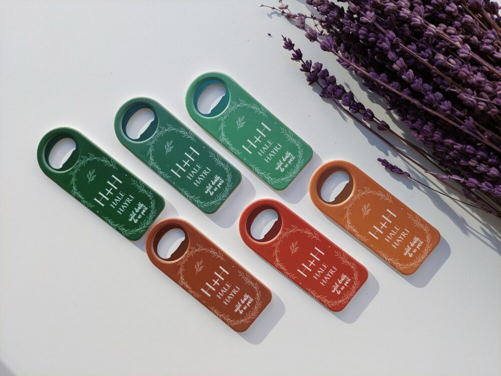 45 Pcs Wedding Favor Magnet Personalized Magnets Guests Magnetic Bottle Opener Custom Cap Gift