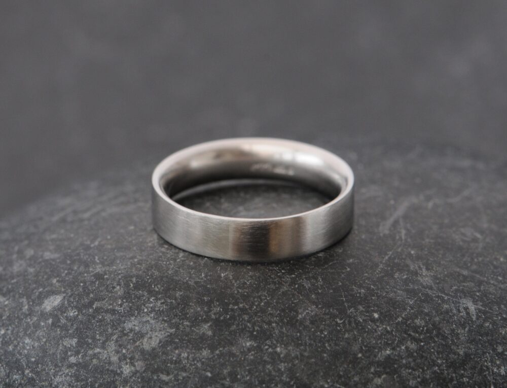 5mm Mans Platinum Wedding Band, Ring For Him