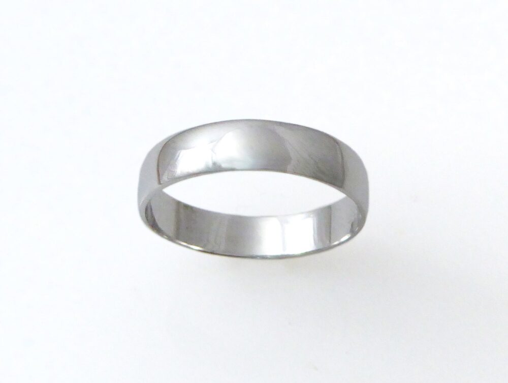 White Gold Wedding Ring. 14K White 5mm. Mens Band. Matte Ring, Classic Ring, Men Women Ring .women Band