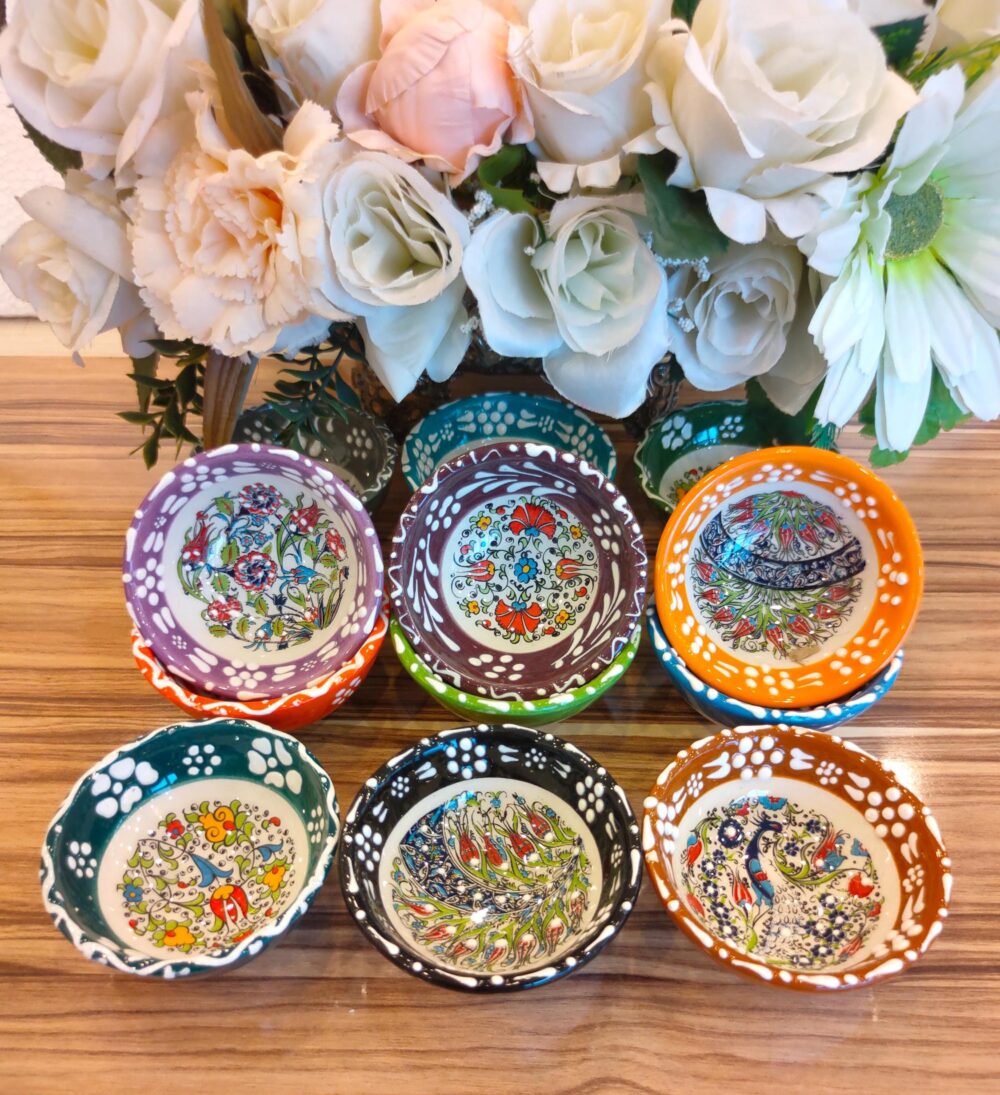 Lace Pattern Ceramic Bowls | Handmade Anatolian Serving Dish Vintage Pottery Unique Mother's Day Gift