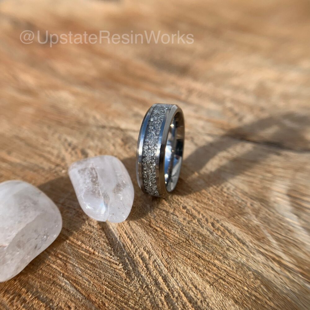 Real Diamond Ring, Band, Push Gift, Vow Renewal, Wedding Engagement Promise Band