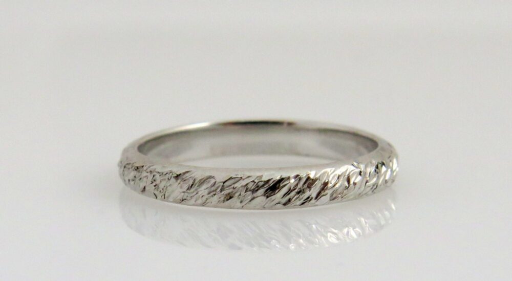 Platinum Wedding Band, Band Women, Textured Rustic Men, Boho Urban Wedding Ring