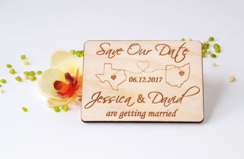 Save The Date Invitations, Rustic, Magnet, Wood Save Date, Magnet Wooden