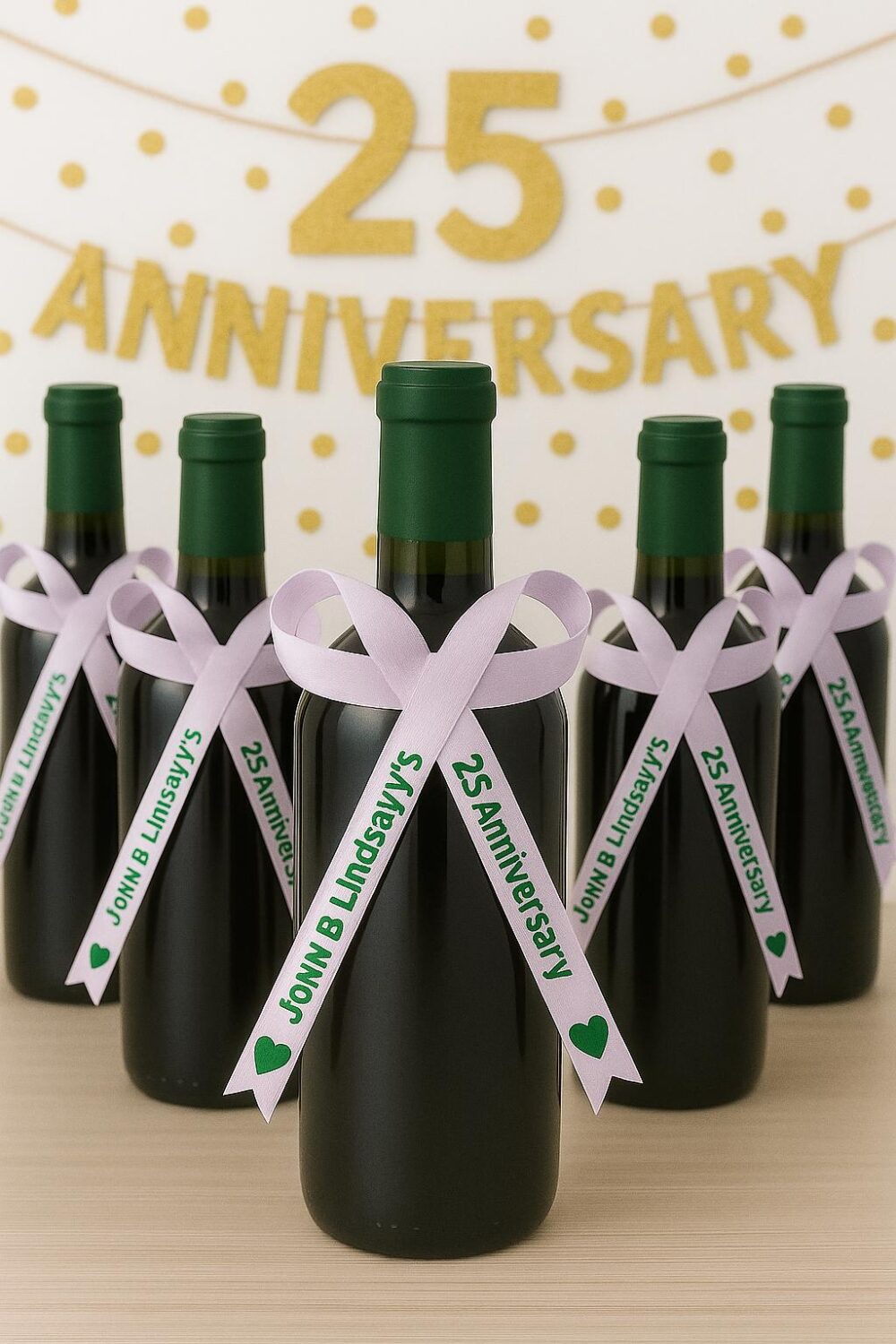 Personalized Bowed Ribbons For Party Favors, Bridal Shower, Weddings, Peel & Stick, High Quality Satin Weave Ribbon, Fully Assembled