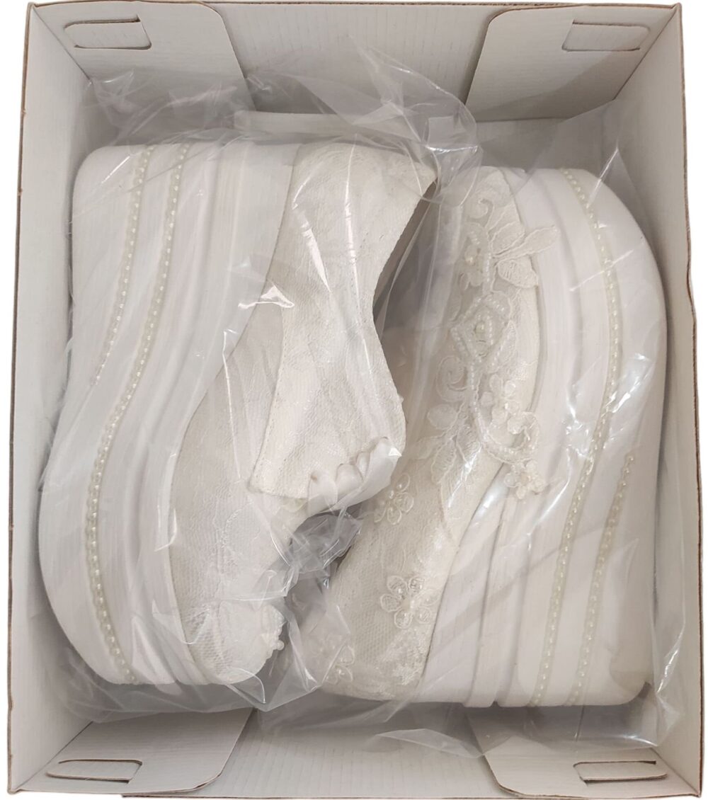 Lace Wedding Platform Sneakers, Bridal Wedge Shoes