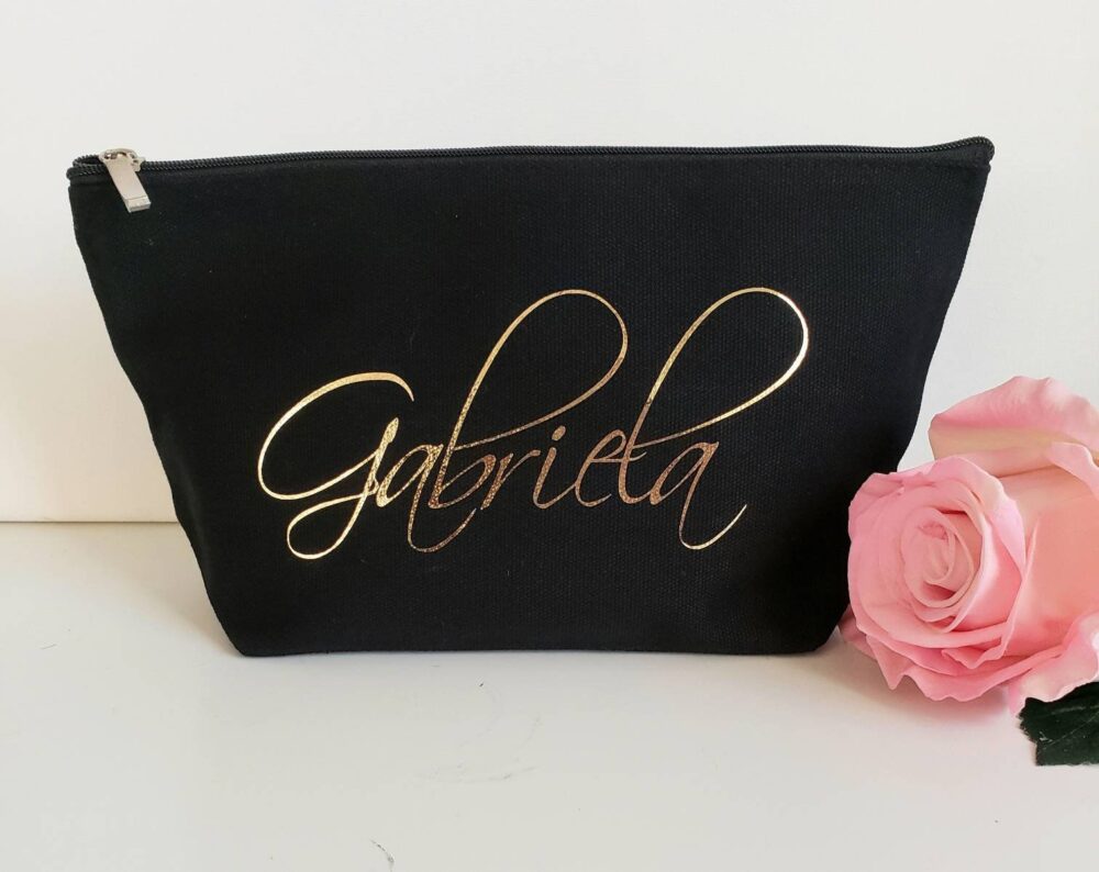 Custom Name Makeup Bag Large Cosmetic Travel Pouch