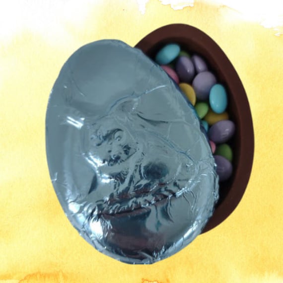 Milk Or Dark Chocolate Easter Bunny Box Filled With M&m's Candy