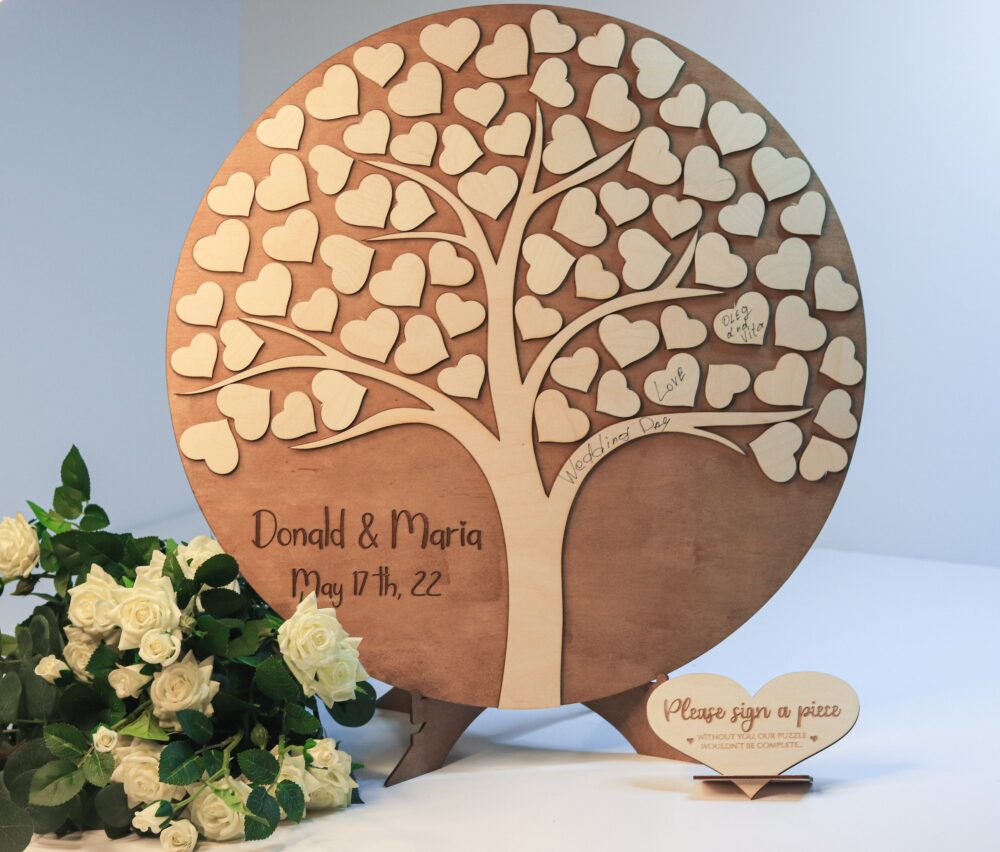 Wedding Guest Book Alternative, Tree Wedding, Rustic