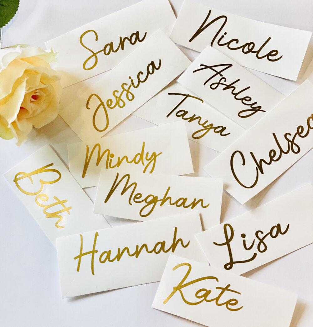 Wedding Decals, Custom Bridesmaid, Proposal Box Decal, Personalized Name Sticker
