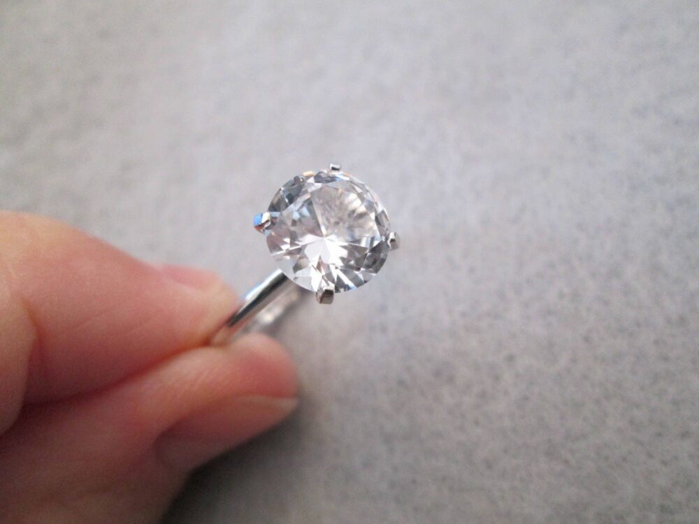 Cz Engagement Ring>925 Sterling Or 10Ktgf. Ring, Engagement Ring, Diamond Ring, Engagement, Faux Diamond Ring, 1 Or 2Cts