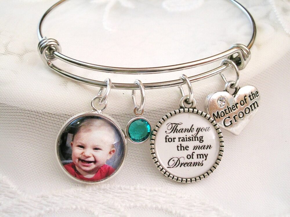 Bridal Jewelry Wedding Gifts Mother Of The Bride Bracelet Groom Gift in Law Thank You For Raising Man My Dreams