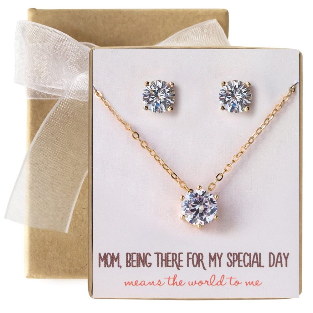 Mother Of The Bride Gift, Wedding Groom Bridal Shower Jewelry, Jewelry Set, Earrings