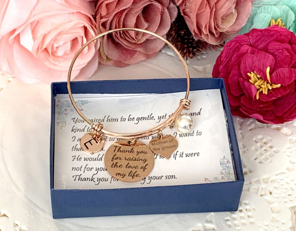 Mother Of Groom Wedding Gift, Mother in Law Bangle Jewelry, Gift From Bride, The Bride Gift, Gift, Rehearsal Dinner Presents