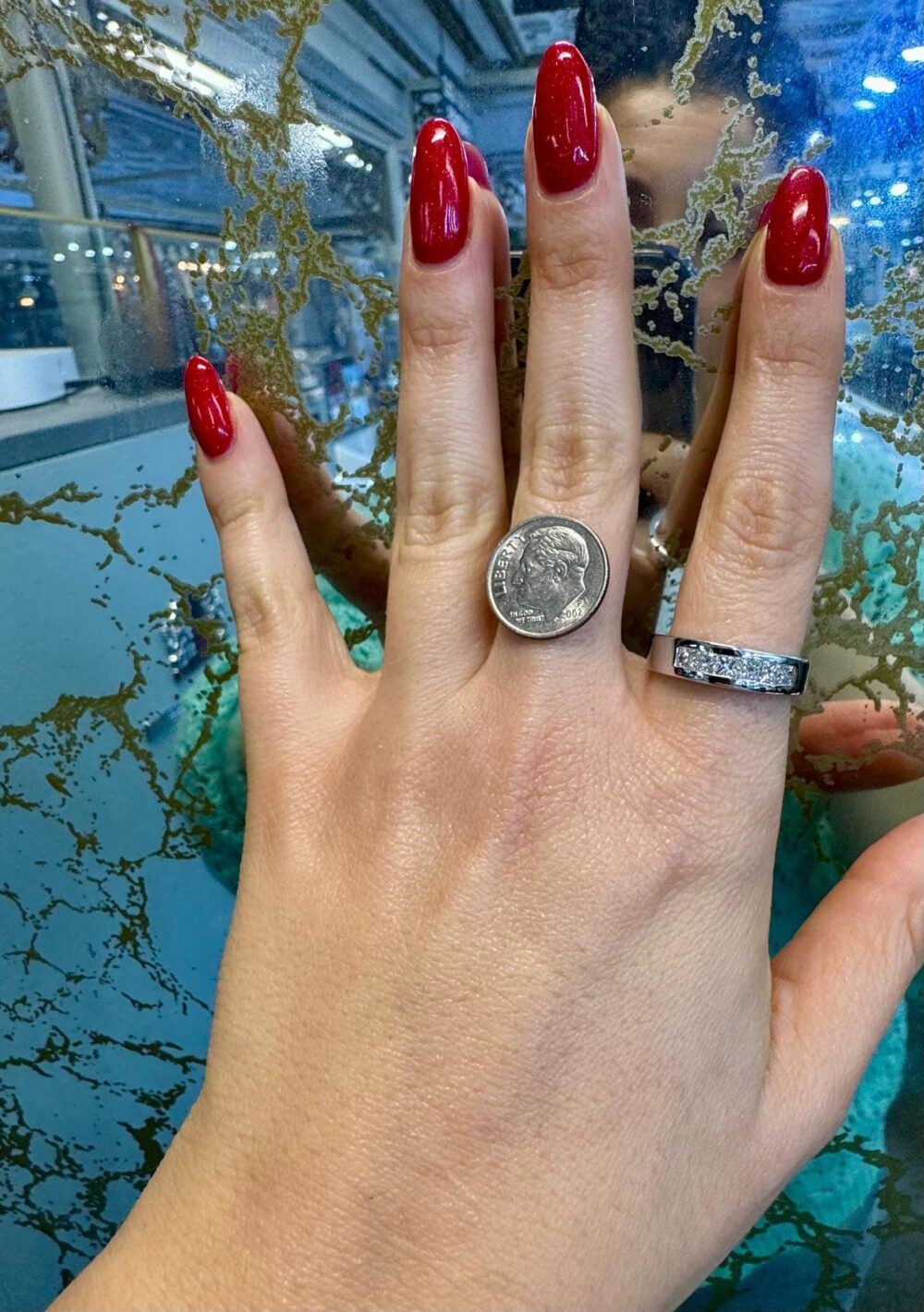 14Kt White Gold Princess-Cut Men's Channel Set Diamond Band