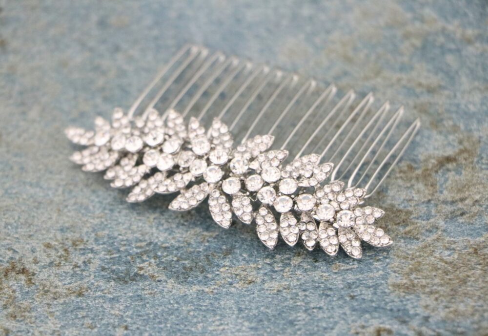 Silver Crystal Wedding Hair Clip Rhinestone Bridal Piece Accessories Gold Comb Headpiece Rosegold