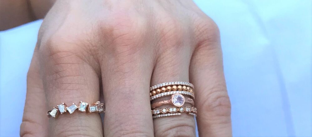 14 Karat Gold, Eternity Band Ring 1.4mm 14K Rose, Yellow, White Ring, Diamond Eternity Gold