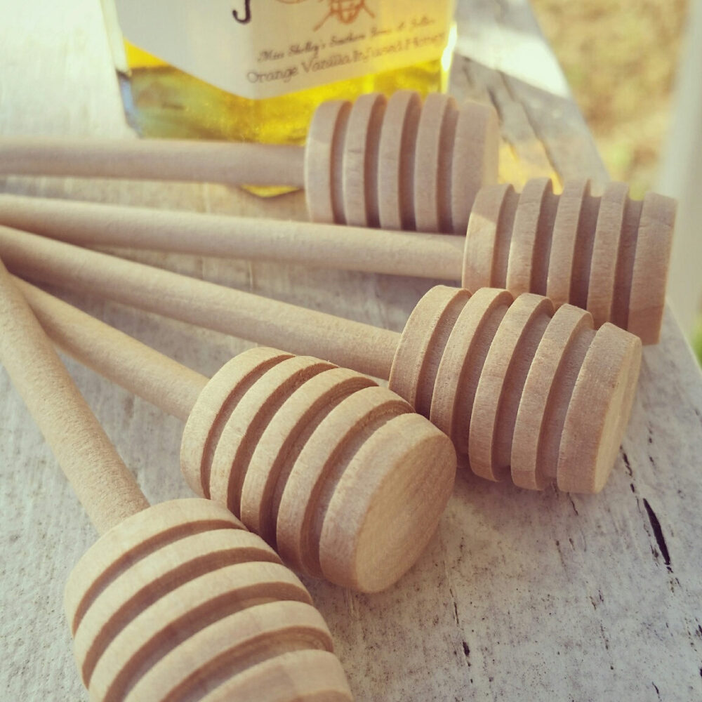 Mini Wooden Honey Dippers Rustic Wedding Favors | 3 1/4"