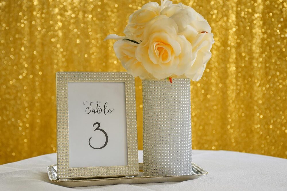 Glam Centerpieces, Cylinder Vases, Rhinestone Decor, Quinceanera & Sweet 16 Wedding Table Bling Vase, Luxury Party Decoration