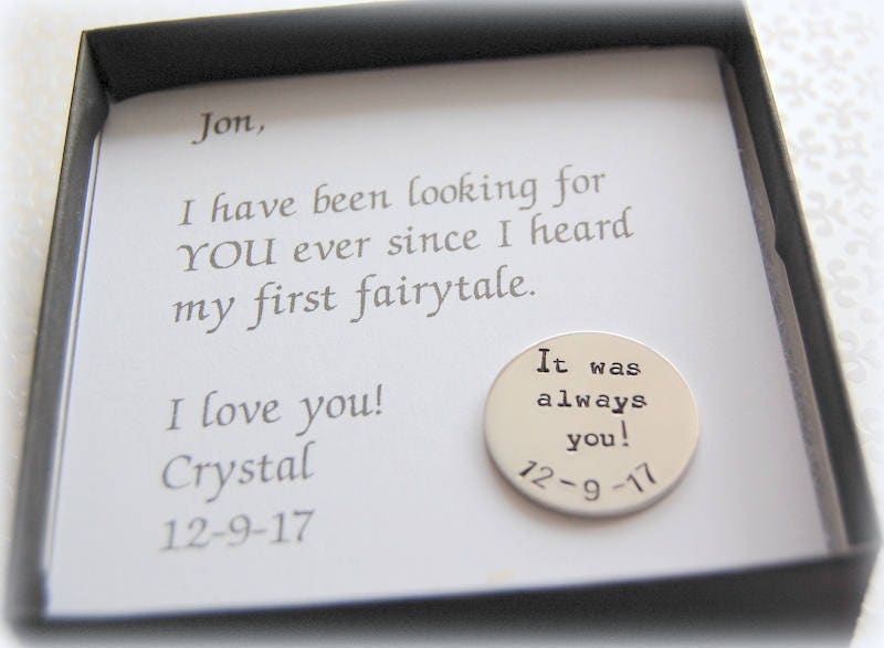 Groom Gift From Bride With Wedding Date, It Was Always You, Unique To Groom, Today Until Forever Coin