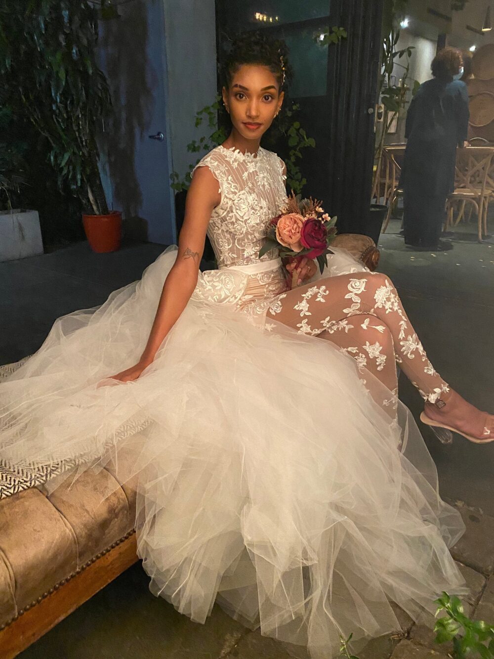 Wedding Romper, Birdal Or Wedding Jumper . Jumpsuit in Whitebridal Playsuit, Alternative Dress With Detachable Skirt