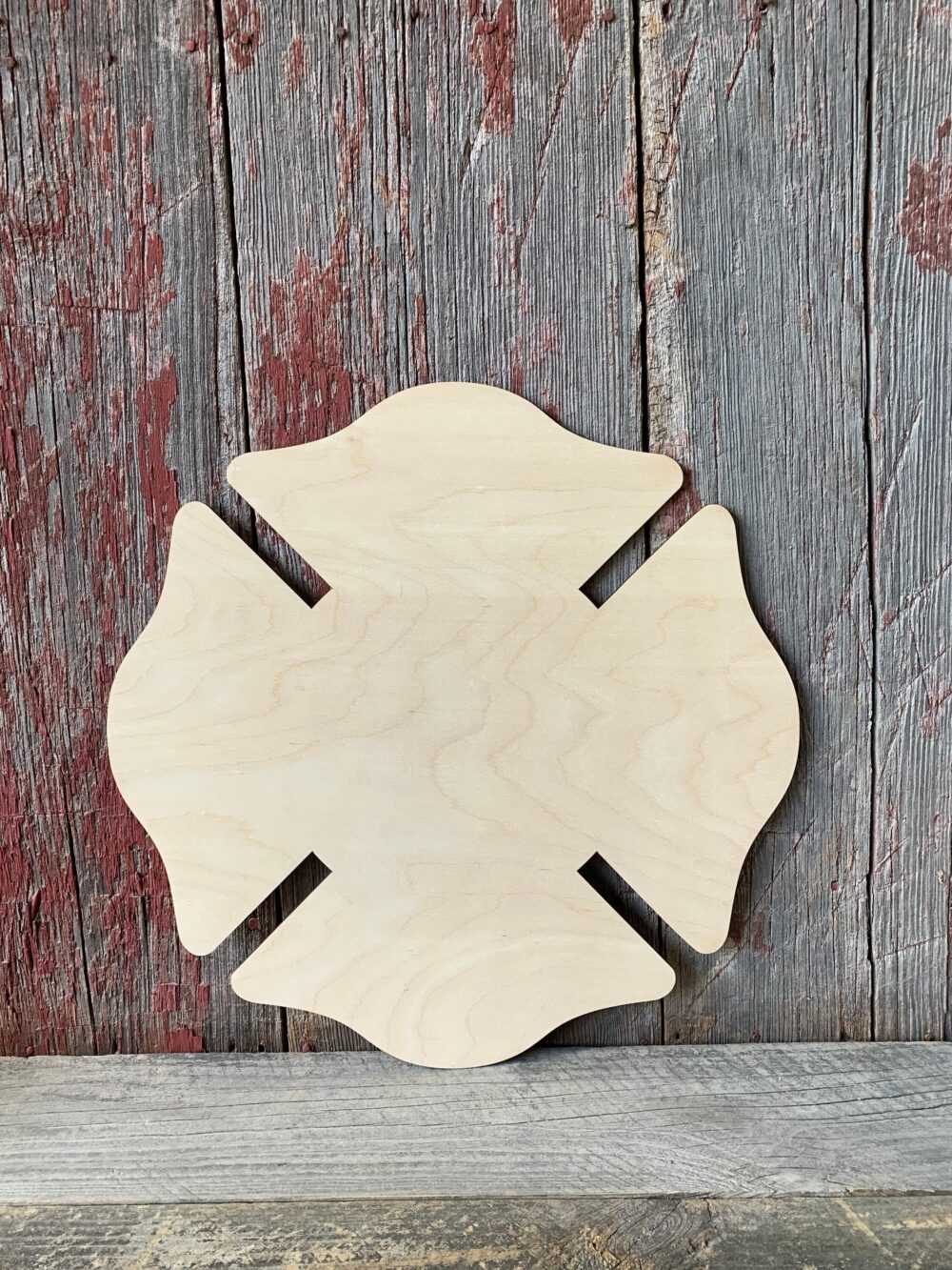 Wedding Wood Sign, Guest Book, Alternative Firefighter Maltese Cross