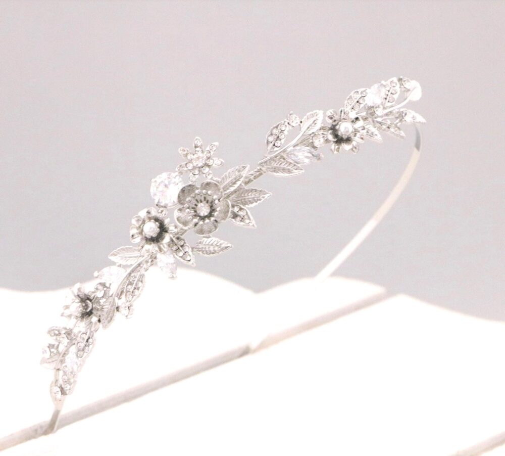 Silver Rhinestone Bridal Headband Wedding Hair Jewelry Crystal Headband Tiara Rose Gold
