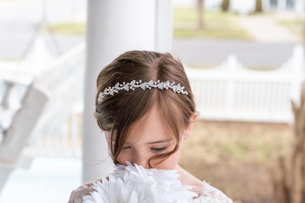 Flower Girl Headband Headpiece, Tiara, Headpiece, First Communion Tiara, Sophia Pearl Tiara