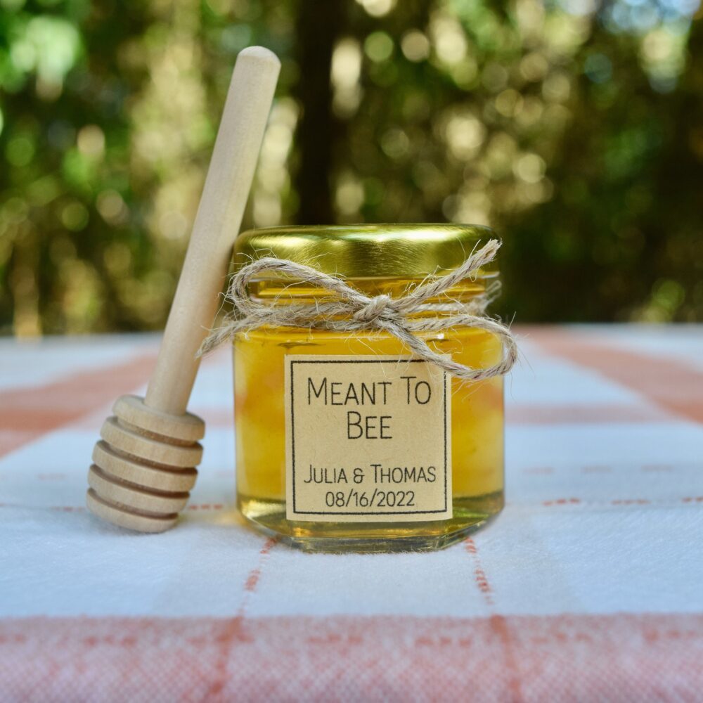 Honey Jar Wedding Favors - For Guests Bridal Shower Baby Favor Birthday Party Kraft Paper
