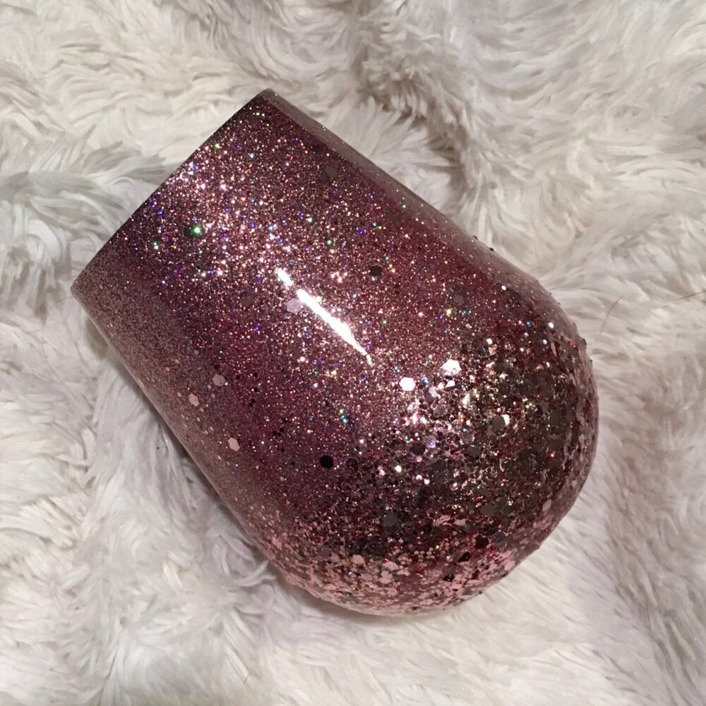 Glitter Stainless Chunky Ombre' Tumbler Personalized