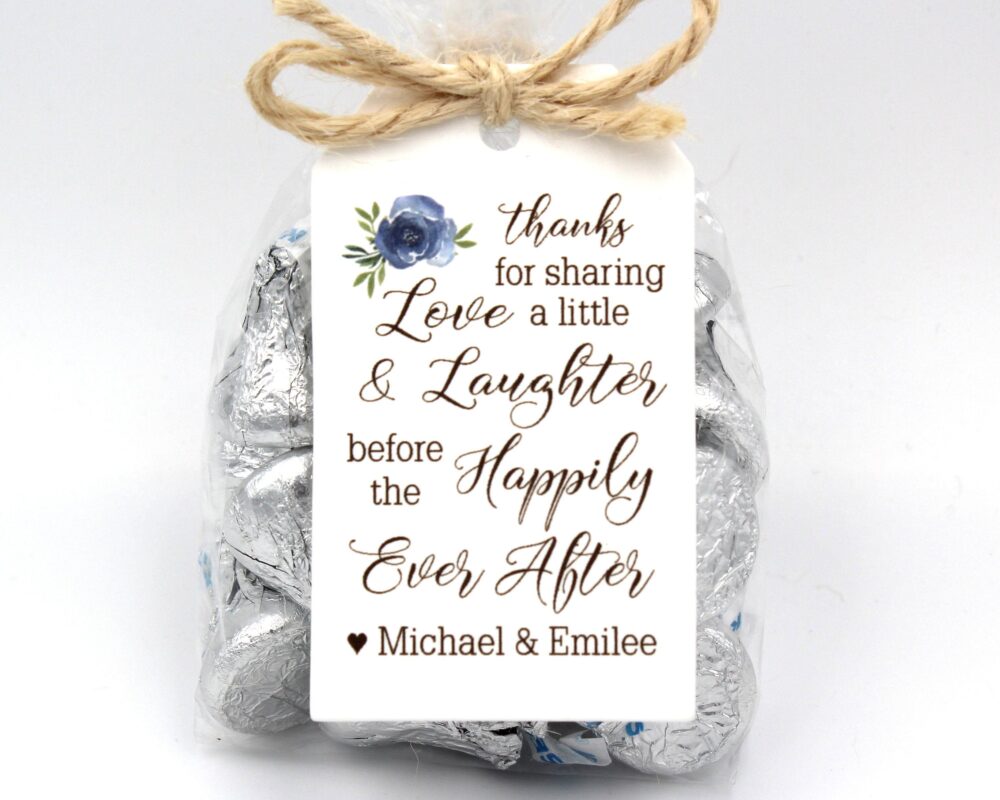 Blue Rose Rehearsal Dinner Favor Kit | Love Laughter Happily Ever After Wedding Favor Kits, Diy Idea