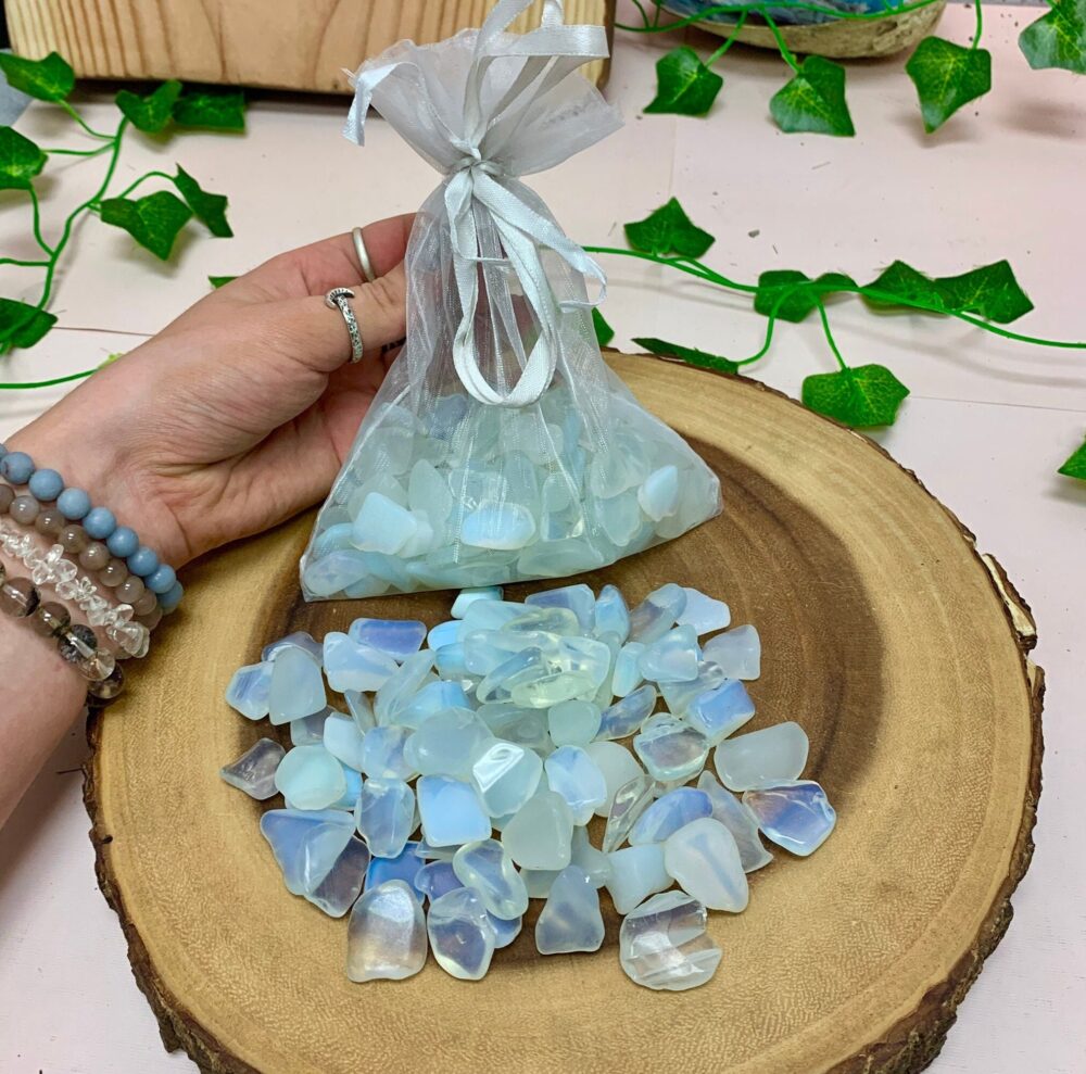 Opalite Confetti Mix, Witches Scoop, Magical Fairy Crystal Bag, Happiness Tumbled Stones, Crown Chakra, Manifestation