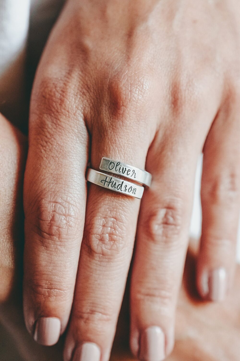 Personalized Name Ring For Mom, Mother's Day Gift, Custom Wrap With Kids' Names