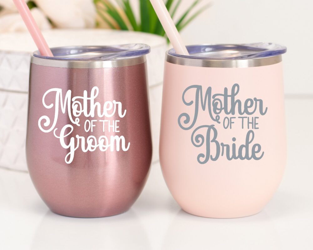 Mother Of The Bride/Groom Wine Tumbler, Personalized Wedding Gift