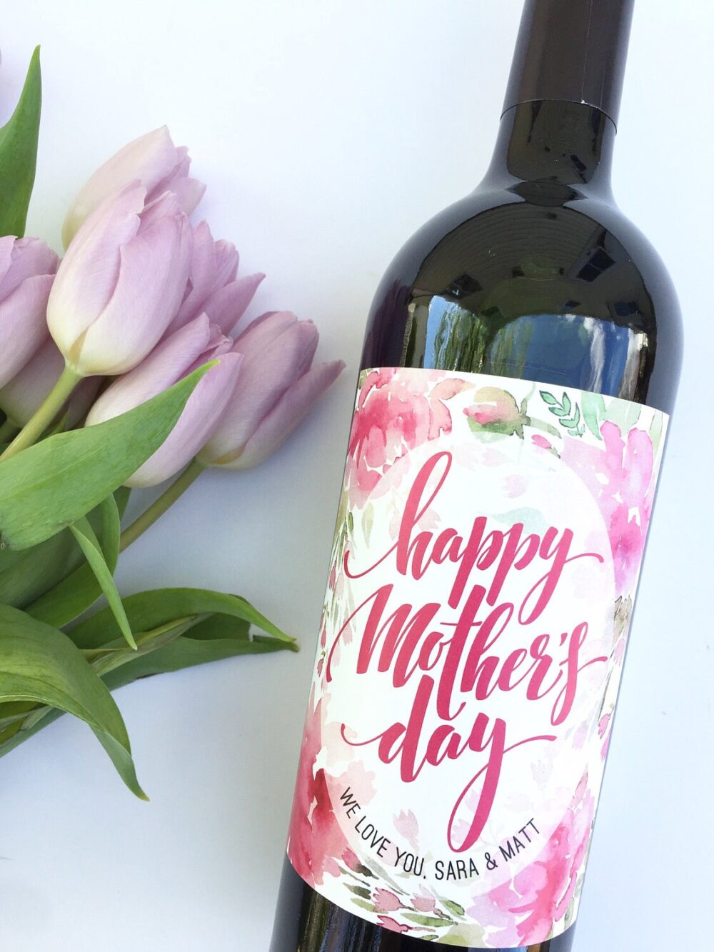 Mothers Day Wine Label, Personalized Gift For Mom, Unique Mother's Day, Mom Mother Thank You, First Time