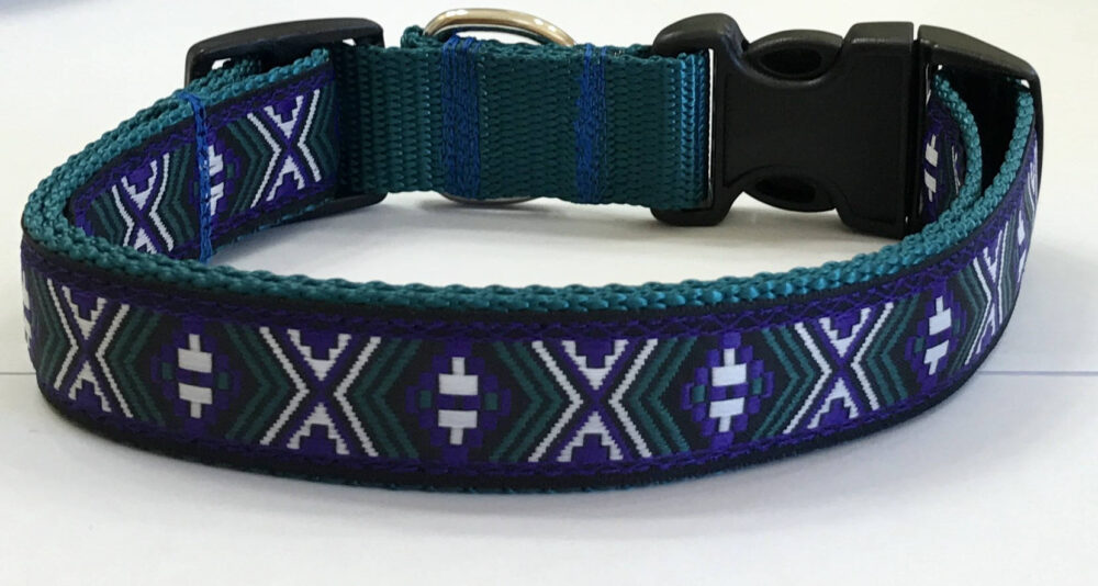 Dog Collaraztec/Southwestern 15 Diamond Design Jacquard Ribbon, Adjustable Collar, Pet Supplies/Accessories, Veterinary Gift/Accessories