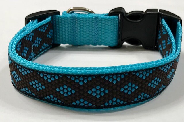 Dog Collaraztec/Southwestern 17 Diamond Design Jacquard Ribbon, Adjustable Collar, Pet Supplies/Accessories, Veterinary Gift/Accessories