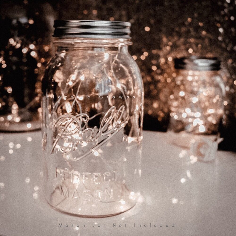 Wedding, Fairy Lights, Rustic Wedding Decor, Centerpiece Lights, Mason Jar Lighting, Copper Wire Free Battery Jar Not Incl