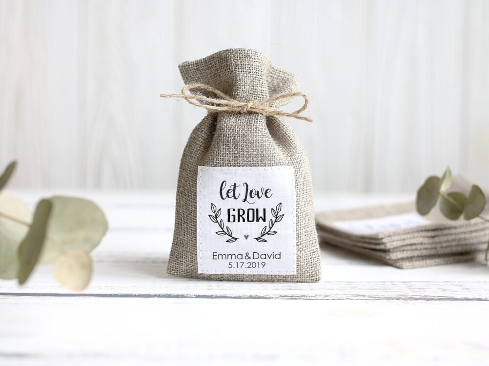 Wedding Favor Bags, Rustic Gift Custom Wedding Favor Bags, Gift Favors, Burlap Favour Bags
