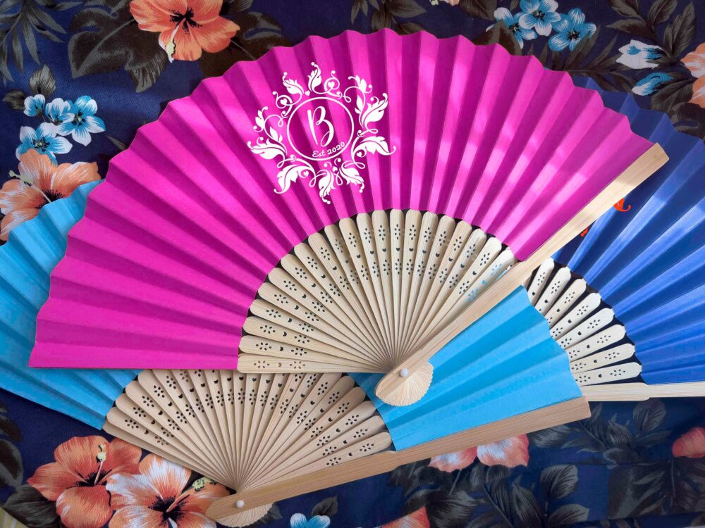 Wedding Favors Personalized Paper Fans Bulk Bridal Shower Favor Gift For Guest Hand Birthday Party Custom Printed Fcher Hen