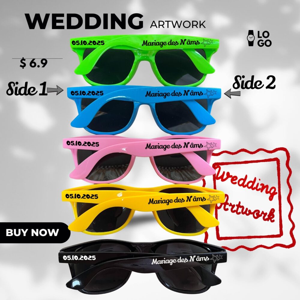 Customized Sunglasses Wedding Favors Bridesmaid Bride Squad Gifts Party School Sport Events Spirit Year Grad Prom