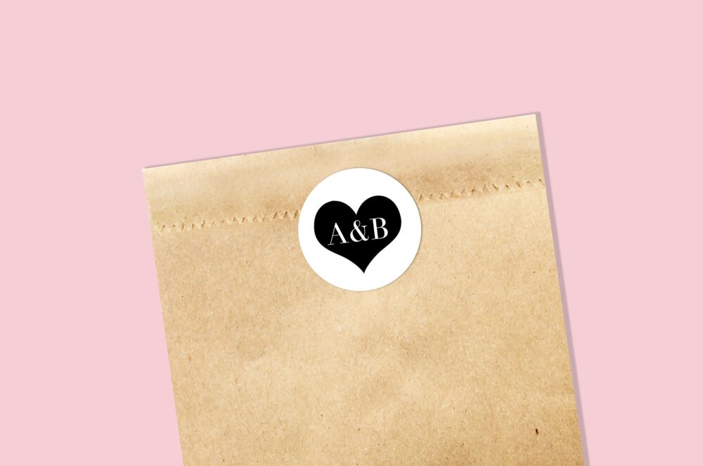 Custom Wedding Favor Stickers 1.5 Inch Round Stickers