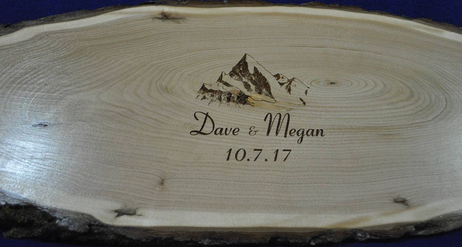 Wedding Signs ~ Guest Book Wood Slab Tree Slice Alternative Mountains Weddings For